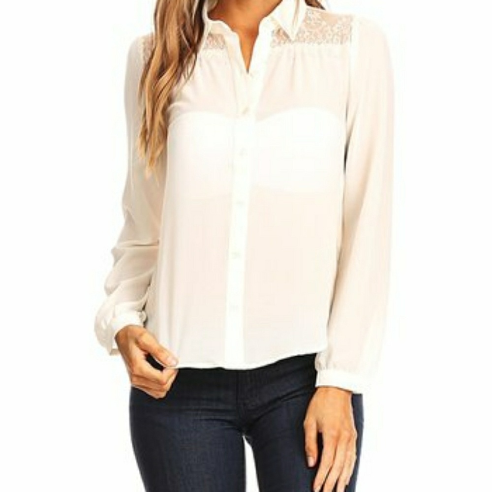 Sheer button up shirt